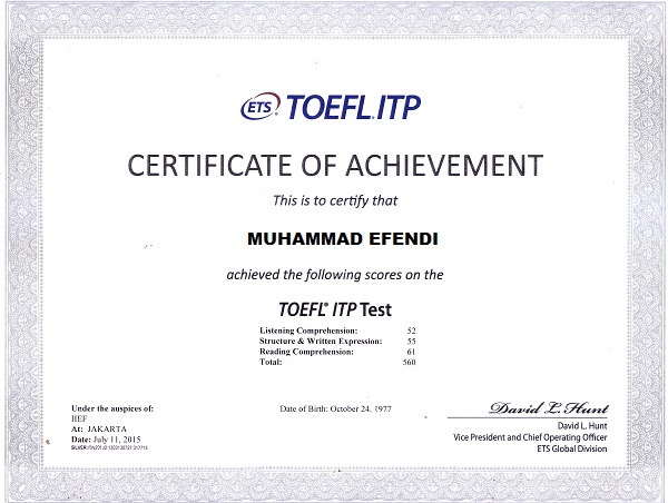 sertifikat toefl