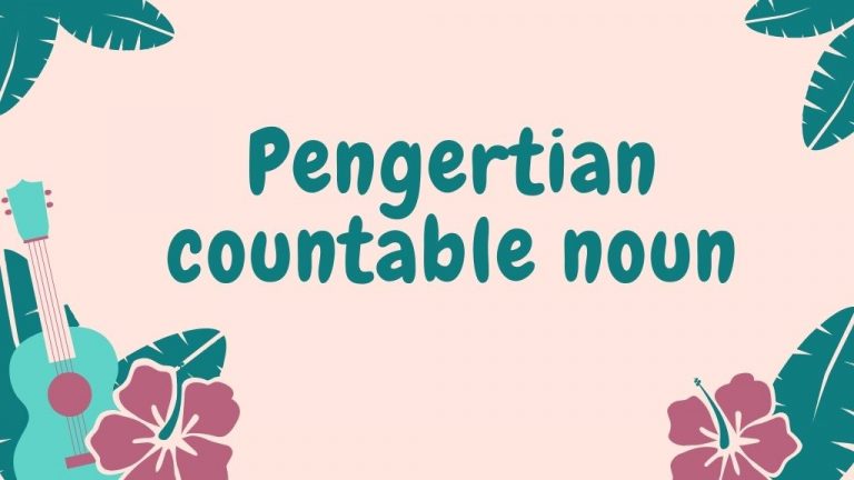 pengertian countable noun