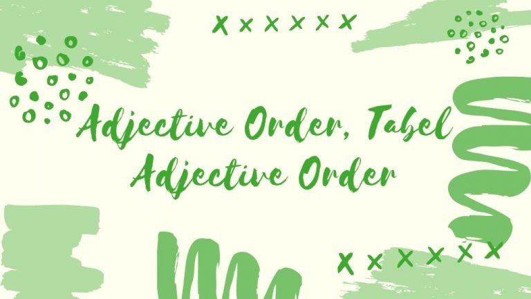 Adjective order