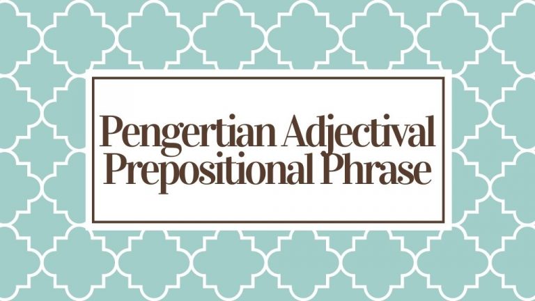 Pengertian Adjective