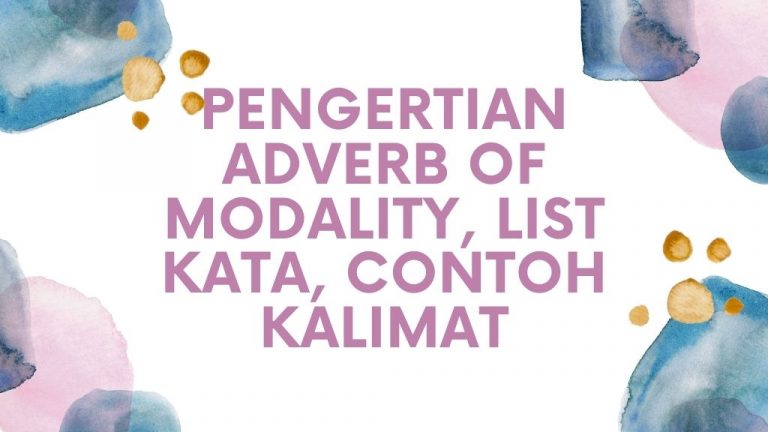 pengertian adverb of modality