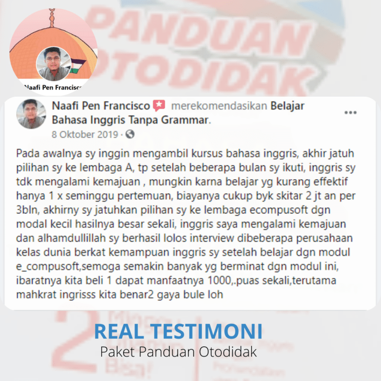 testimoni panduan otodidak naafi pen